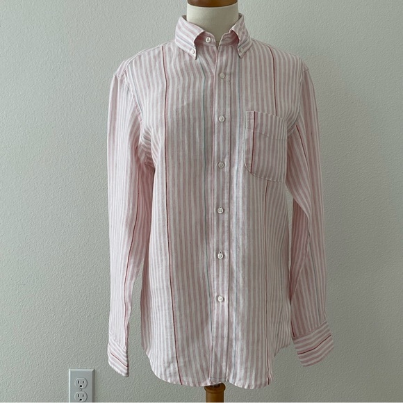 J. Crew Baird McNutt Irish Linen Button Down Long Sleeve Shirt S Slim - Picture 1 of 12